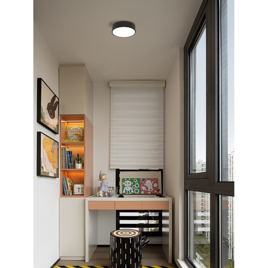 Immax NEO 07200L - LED Hämardatav laevalgusti RONDATE LED/18W/230V 3000-6000K d. 25 cm must Tuya + kaugjuhtimispult
