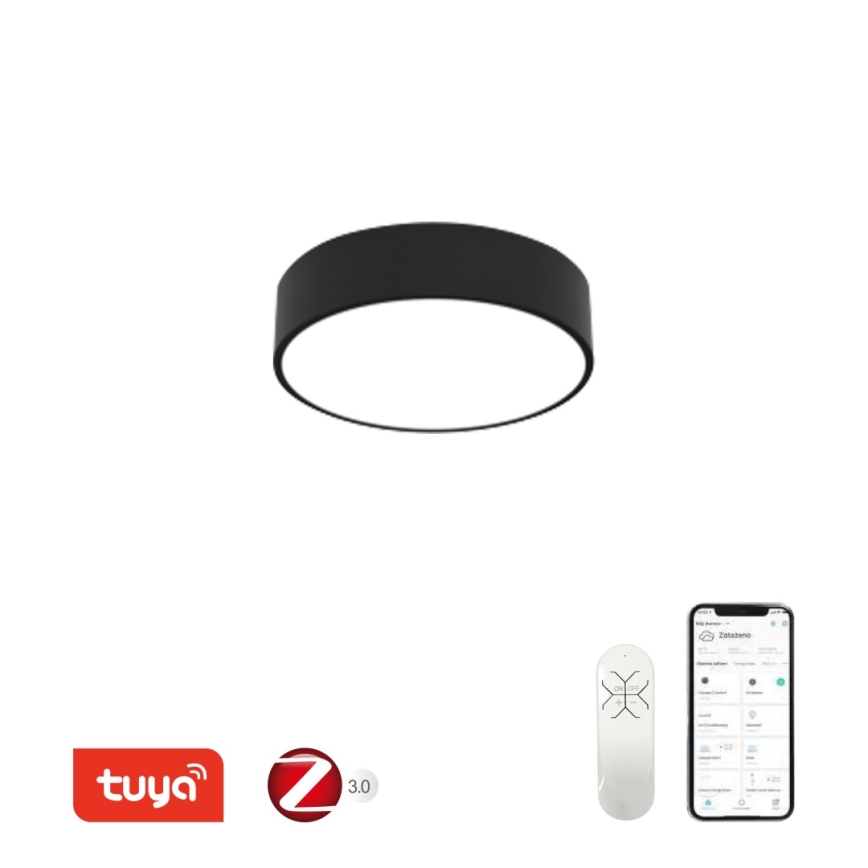 Immax NEO 07200L - LED Hämardatav laevalgusti RONDATE LED/18W/230V 3000-6000K d. 25 cm must Tuya + kaugjuhtimispult