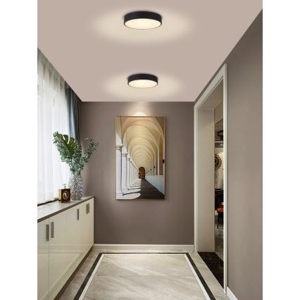 Immax NEO 07201L - LED Hämardatav laevalgusti RONDATE LED/28W/230V must Tuya + kaugjuhtimispult