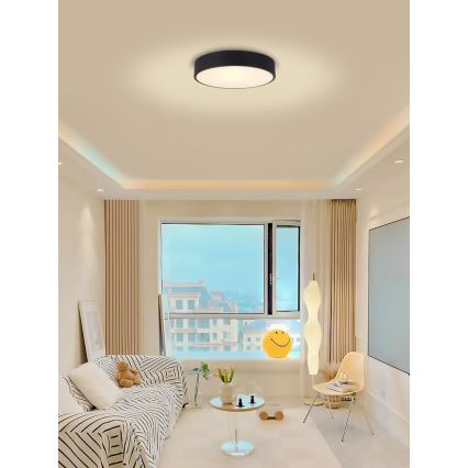 Immax NEO 07201L - LED Hämardatav laevalgusti RONDATE LED/28W/230V must Tuya + kaugjuhtimispult