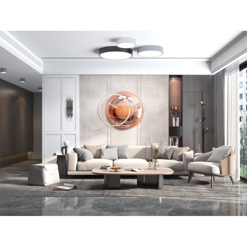 Immax NEO 07201L - LED Hämardatav laevalgusti RONDATE LED/28W/230V must Tuya + kaugjuhtimispult