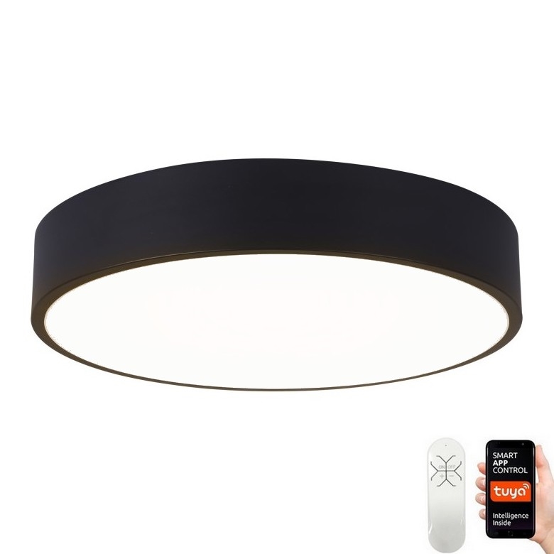 Immax NEO 07201L - LED Hämardatav laevalgusti RONDATE LED/28W/230V must Tuya + kaugjuhtimispult