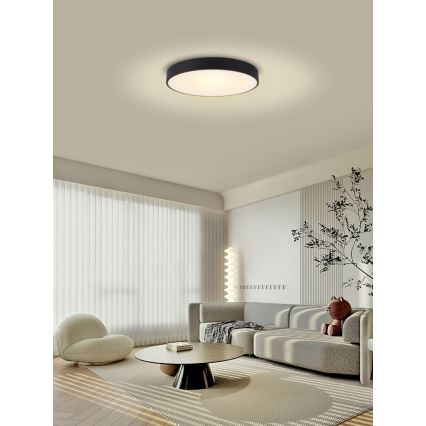 Immax NEO 07202L - LED Hämardatav laevalgusti RONDATE LED/53W/230V must Tuya + kaugjuhtimispult