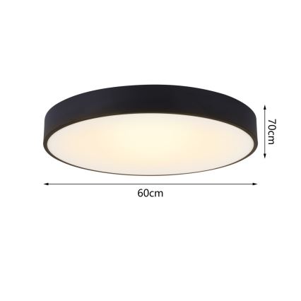 Immax NEO 07202L - LED Hämardatav laevalgusti RONDATE LED/53W/230V must Tuya + kaugjuhtimispult