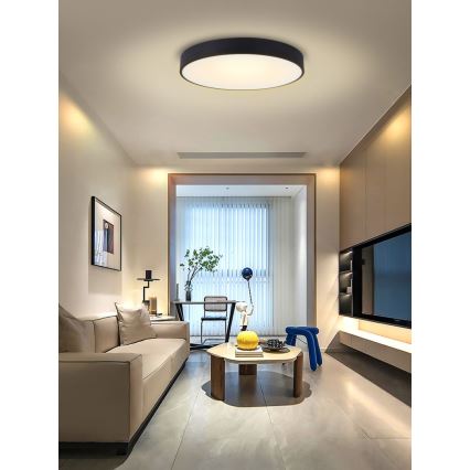 Immax NEO 07203L-LED Hämardatav laevalgusti RONDATE 65W/230V 3000-6000K Tuya must + kaugjuhtimispult