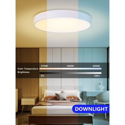 Immax NEO 07206L - LED Hämardatav laevalgusti RONDATE LED/53W/230V valge Tuya + kaugjuhtimispult