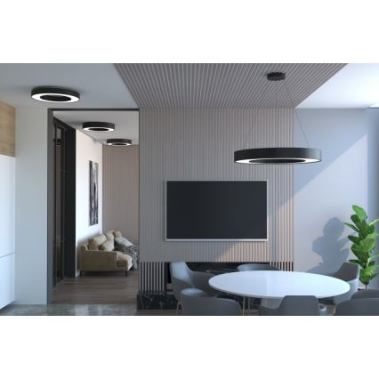 Immax NEO 07209L - LED Hämardatav laevalgusti PASTEL LED/53W/230V 60 cm must Tuya + kaugjuhtimispult