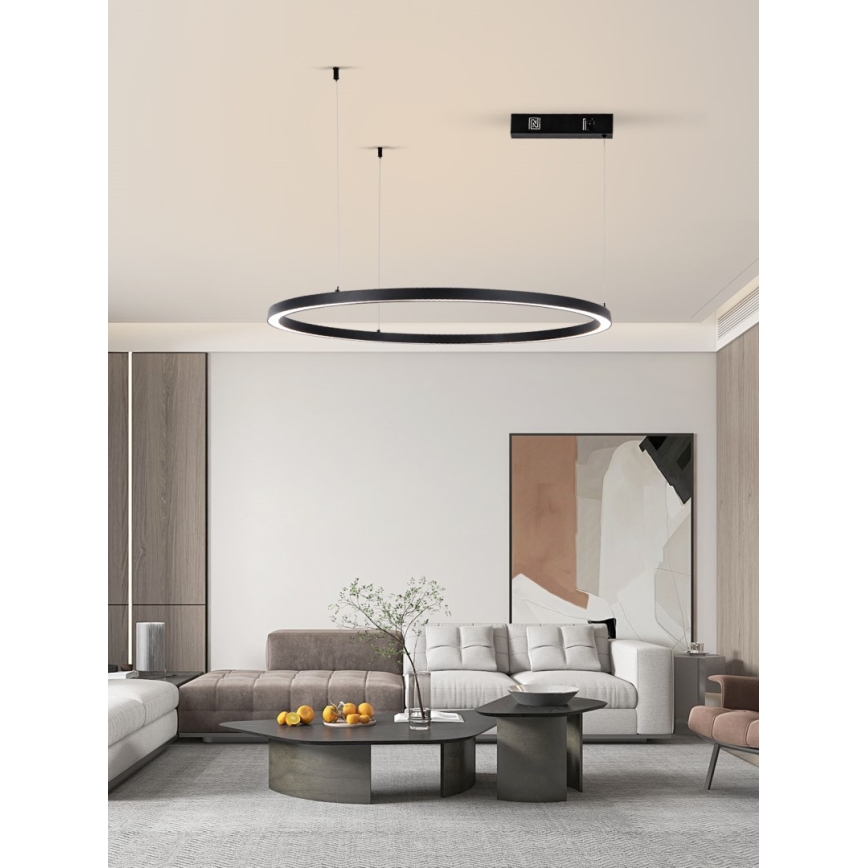 Immax NEO 07215L - LED Hämardatav lühter FINO LED/60W/230V 80 cm must Tuya + kaugjuhtimispult