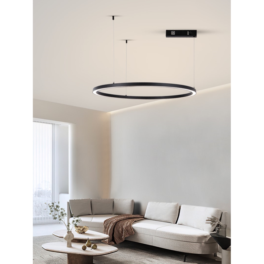Immax NEO 07215L - LED Hämardatav lühter FINO LED/60W/230V 80 cm must Tuya + kaugjuhtimispult