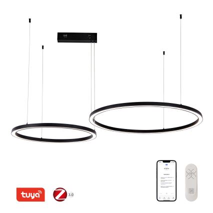 Immax NEO 07216L - LED Hämardatav lühter FINO LED/93W/230V 60/80cm must Tuya + kaugjuhtimispult