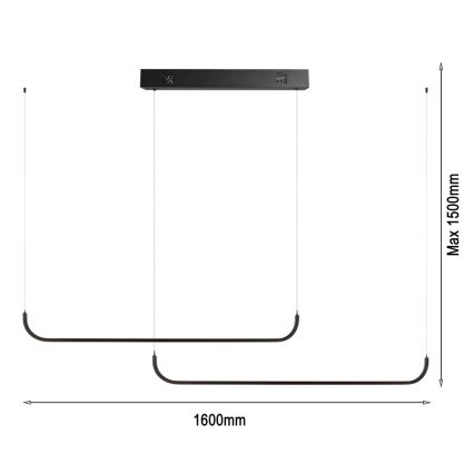 Immax NEO 07226L - LED Hämardatav lühter PATTINI LED/53W/230V Tuya + kaugjuhtimispult