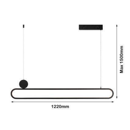 Immax NEO 07231L - LED Hämardatav lühter NEO LITE OVALE LED/50W/230V 2700-6500K Wi-Fi Tuya + kaugjuhtimispult