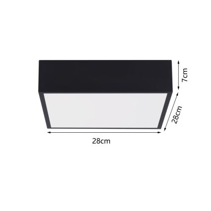 Immax NEO 07237L - LED Hämardatav laevalgusti CANTO LED/22W/230V must Tuya + kaugjuhtimispult