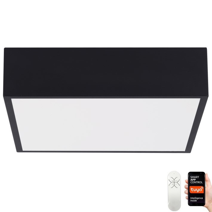 Immax NEO 07237L - LED Hämardatav laevalgusti CANTO LED/22W/230V must Tuya + kaugjuhtimispult