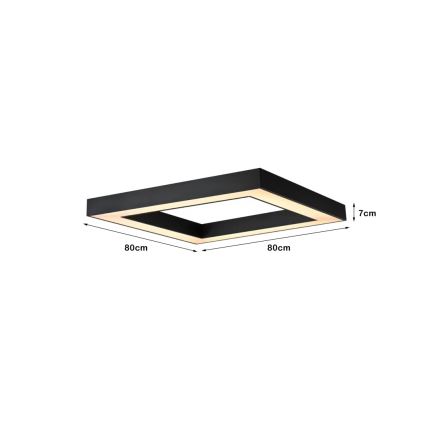 Immax NEO 07239L - LED Hämardatav laevalgusti CANTO LED/60W/230V must Tuya + kaugjuhtimispult