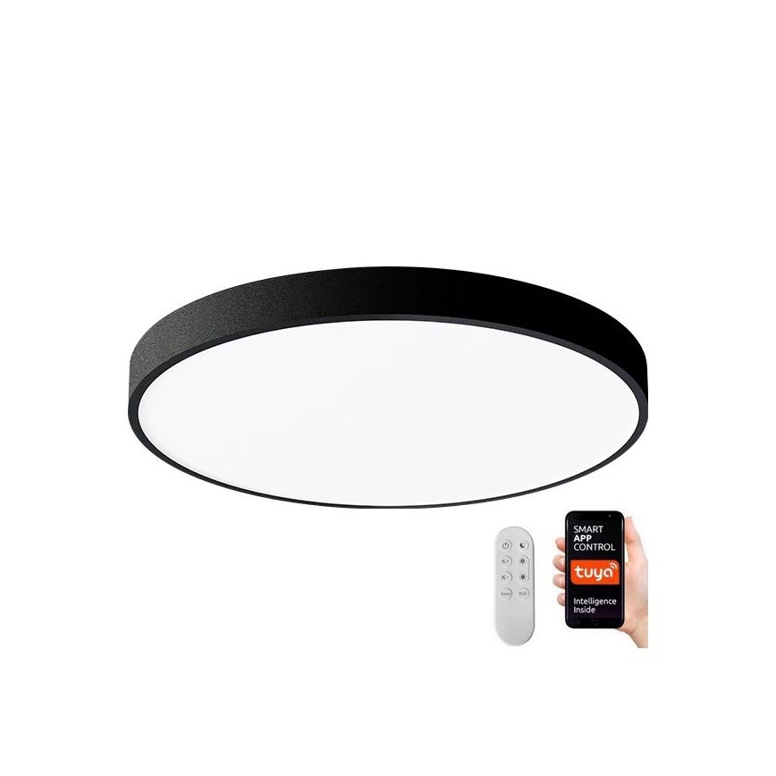 Immax NEO 07248L - LED Hämardatav laevalgusti NEO LITE SEMPLICI LED/36W/230V 3000-6000K Wi-Fi Tuya must + kaugjuhtimispult