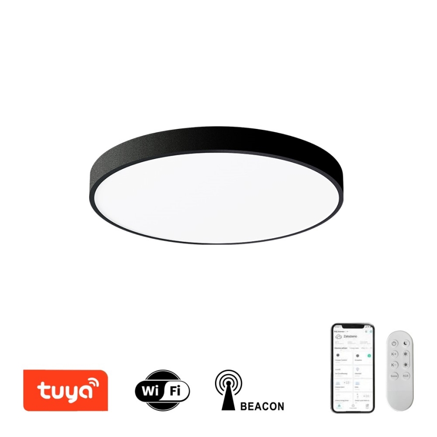 Immax NEO 07248L - LED Hämardatav laevalgusti NEO LITE SEMPLICI LED/36W/230V 3000-6000K Wi-Fi Tuya must + kaugjuhtimispult