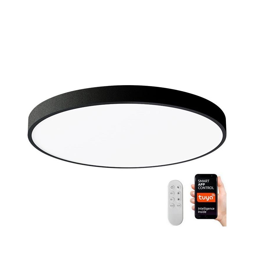 Immax NEO 07249L - LED Hämardatav laevalgusti NEO LITE SEMPLICI LED/48W/230V 3000-6000K Wi-Fi Tuya must + kaugjuhtimispult