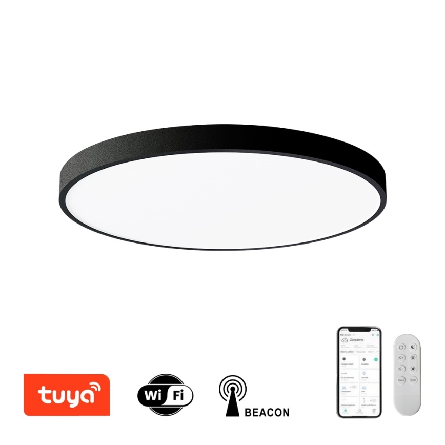 Immax NEO 07250L - LED Hämardatav laevalgusti NEO LITE SEMPLICI LED/60W/230V 3000-6000K Wi-Fi Tuya must + kaugjuhtimispult