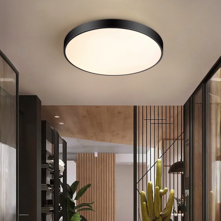 Immax NEO 07250L - LED Hämardatav laevalgusti NEO LITE SEMPLICI LED/60W/230V 3000-6000K Wi-Fi Tuya must + kaugjuhtimispult