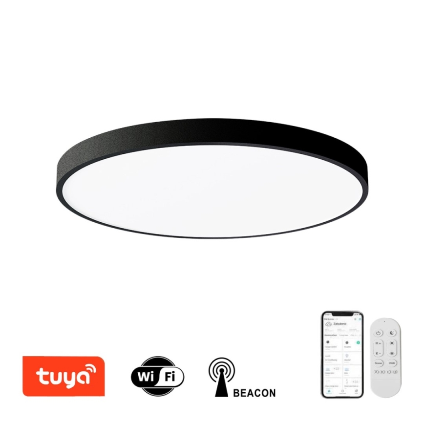 Immax NEO 07250L - LED Hämardatav laevalgusti NEO LITE SEMPLICI LED/60W/230V 3000-6000K Wi-Fi Tuya must + kaugjuhtimispult