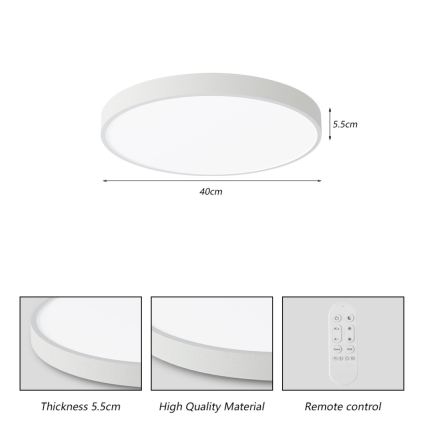Immax NEO 07251L - LED Hämardatav laevalgusti NEO LITE SEMPLICI LED/36W/230V 3000-6000K Wi-Fi Tuya valge + kaugjuhtimispult