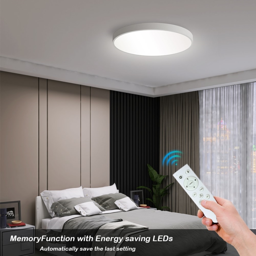 Immax NEO 07252L - LED Hämardatav laevalgusti NEO LITE SEMPLICI LED/48W/230V 3000-6000K Wi-Fi Tuya valge + kaugjuhtimispult