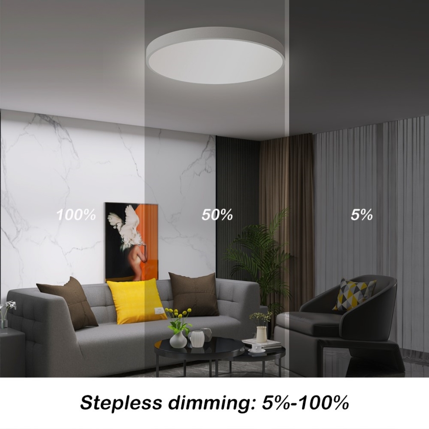 Immax NEO 07252L - LED Hämardatav laevalgusti NEO LITE SEMPLICI LED/48W/230V 3000-6000K Wi-Fi Tuya valge + kaugjuhtimispult