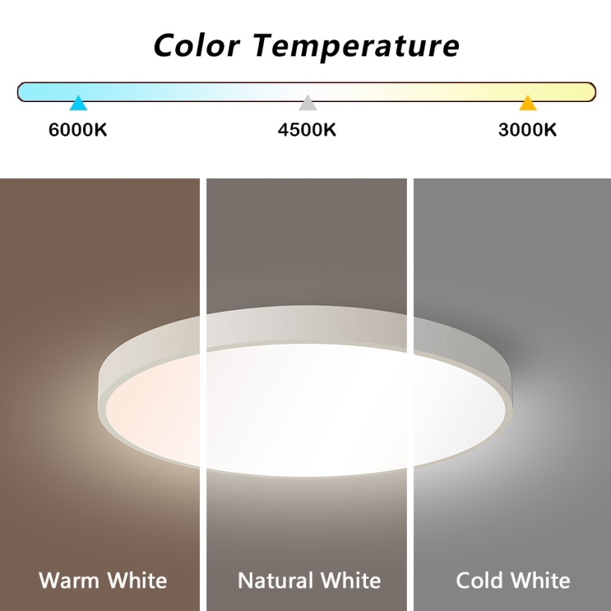 Immax NEO 07252L - LED Hämardatav laevalgusti NEO LITE SEMPLICI LED/48W/230V 3000-6000K Wi-Fi Tuya valge + kaugjuhtimispult
