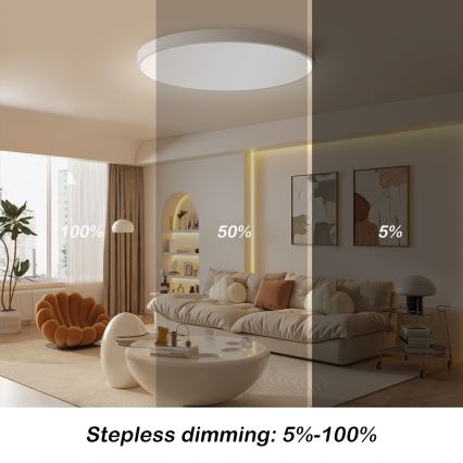 Immax NEO 07253L - LED Hämardatav laevalgusti NEO LITE SEMPLICI LED/60W/230V 3000-6000K Wi-Fi Tuya valge + kaugjuhtimispult