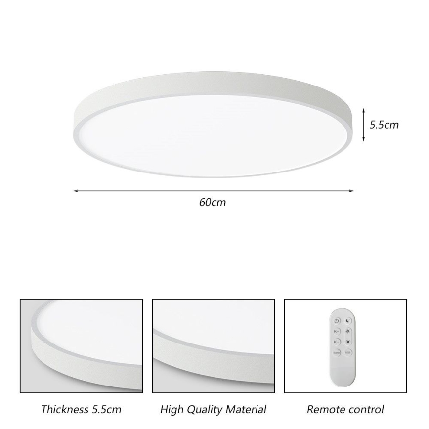 Immax NEO 07253L - LED Hämardatav laevalgusti NEO LITE SEMPLICI LED/60W/230V 3000-6000K Wi-Fi Tuya valge + kaugjuhtimispult