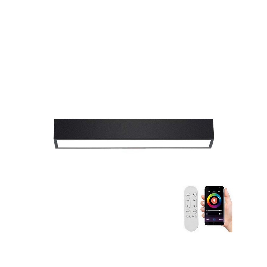 Immax NEO 07254L - LED Hämardatav laevalgusti NEO LITE LUNGO LED/20W/230V 3000-6000K Wi-Fi Tuya must + kaugjuhtimispult
