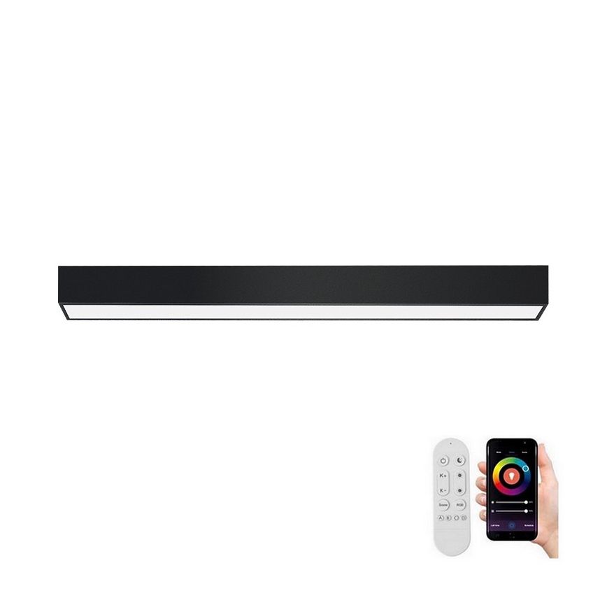 Immax NEO 07255L - LED Hämardatav laevalgusti NEO LITE LUNGO LED/20W/230V 3000-6000K Wi-Fi Tuya must + kaugjuhtimispult