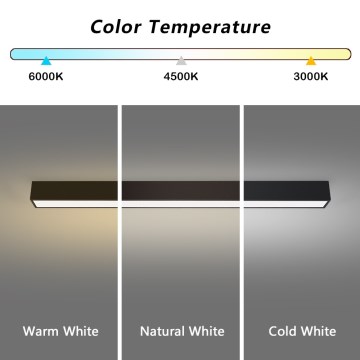 Immax NEO 07256L - LED Hämardatav laevalgusti NEO LITE LUNGO LED/38W/230V 3000-6000K Wi-Fi Tuya must + kaugjuhtimispult