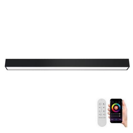 Immax NEO 07256L - LED Hämardatav laevalgusti NEO LITE LUNGO LED/38W/230V 3000-6000K Wi-Fi Tuya must + kaugjuhtimispult