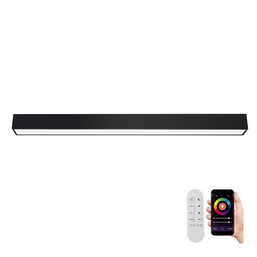 Immax NEO 07256L - LED Hämardatav laevalgusti NEO LITE LUNGO LED/38W/230V 3000-6000K Wi-Fi Tuya must + kaugjuhtimispult