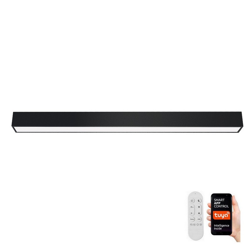 Immax NEO 07256L - LED Hämardatav laevalgusti NEO LITE LUNGO LED/38W/230V 3000-6000K Wi-Fi Tuya must + kaugjuhtimispult