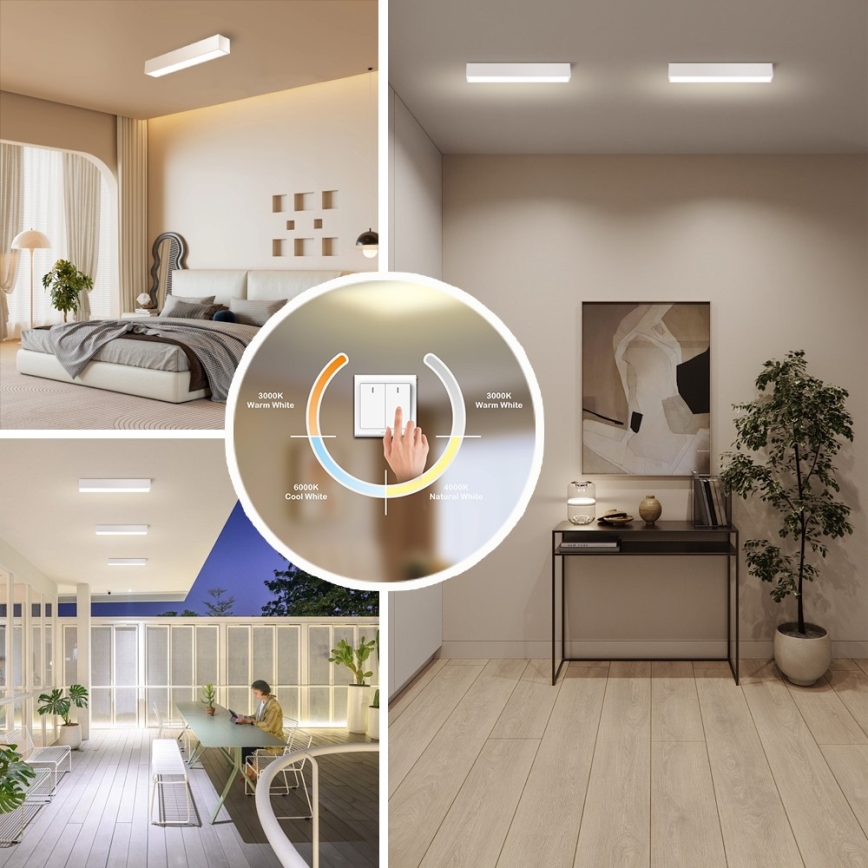 Immax NEO 07257L - LED Hämardatav laevalgusti NEO LITE LUNGO LED/20W/230V 3000-6000K Wi-Fi Tuya valge + kaugjuhtimispult