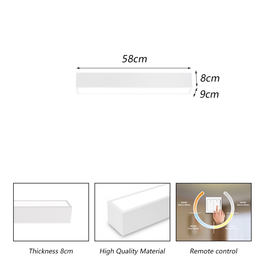 Immax NEO 07257L - LED Hämardatav laevalgusti NEO LITE LUNGO LED/20W/230V 3000-6000K Wi-Fi Tuya valge + kaugjuhtimispult