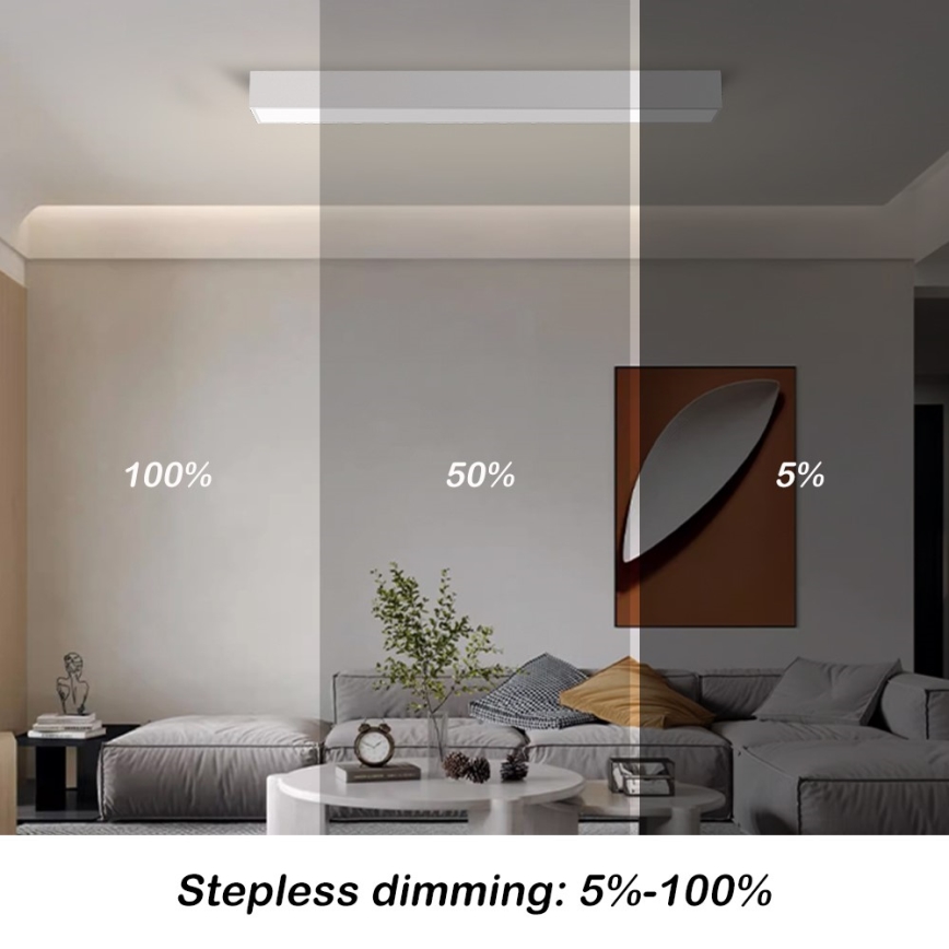 Immax NEO 07258L - LED Hämardatav laevalgusti NEO LITE LUNGO LED/29W/230V 3000-6000K Wi-Fi Tuya valge + kaugjuhtimispult