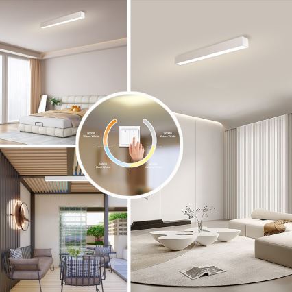 Immax NEO 07258L - LED Hämardatav laevalgusti NEO LITE LUNGO LED/29W/230V 3000-6000K Wi-Fi Tuya valge + kaugjuhtimispult
