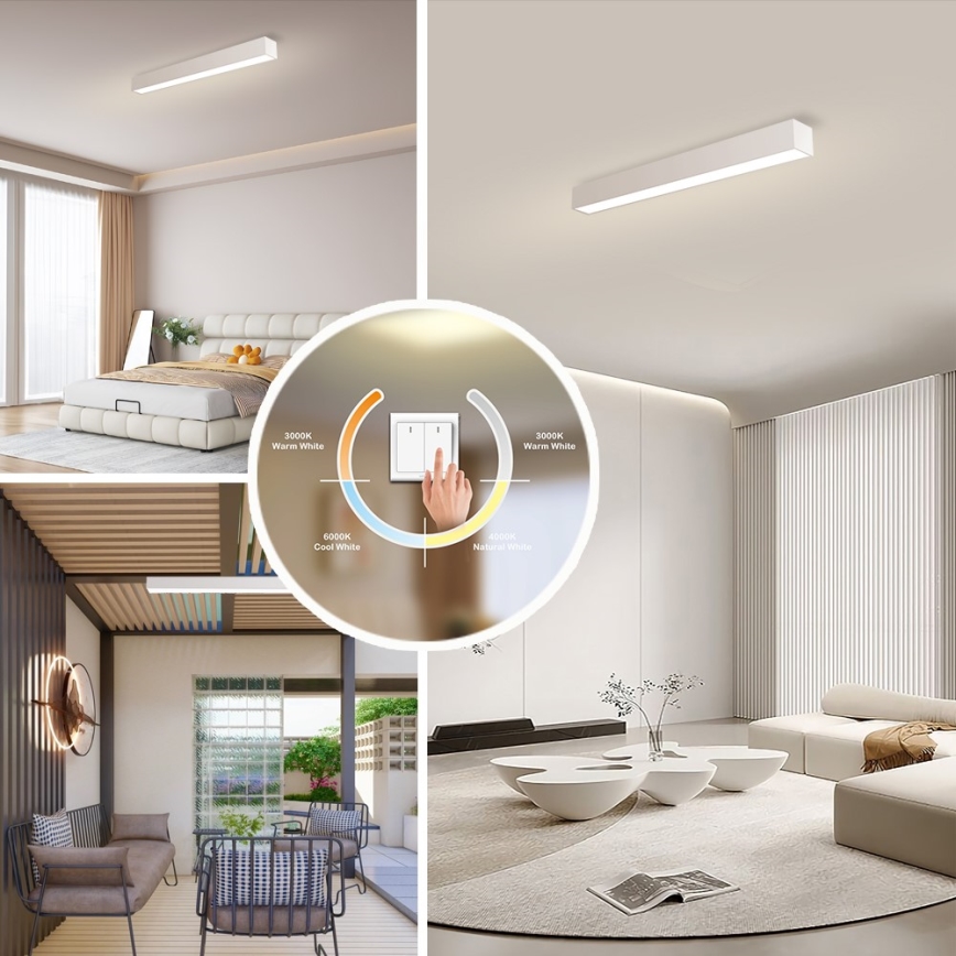 Immax NEO 07258L - LED Hämardatav laevalgusti NEO LITE LUNGO LED/29W/230V 3000-6000K Wi-Fi Tuya valge + kaugjuhtimispult