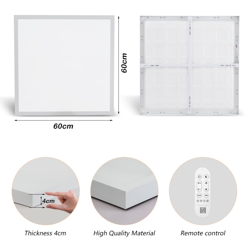 Immax NEO 07277L - LED Hämardatav laevalgusti vannituppa NEO LITE FRAME LED/50W/230V IP44 Wi-Fi Tuya +remote kontroll valge