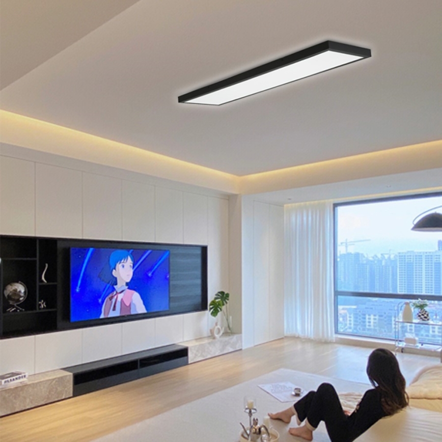 Immax NEO 07278L - LED Hämardatav laevalgusti vannituppa NEO LITE FRAME LED/50W/230V IP44 Wi-Fi Tuya + kaugjuhtimispult must
