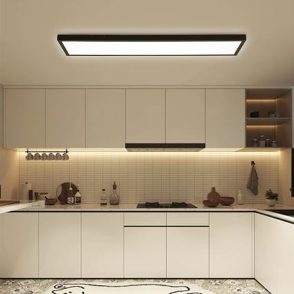 Immax NEO 07278L - LED Hämardatav laevalgusti vannituppa NEO LITE FRAME LED/50W/230V IP44 Wi-Fi Tuya + kaugjuhtimispult must