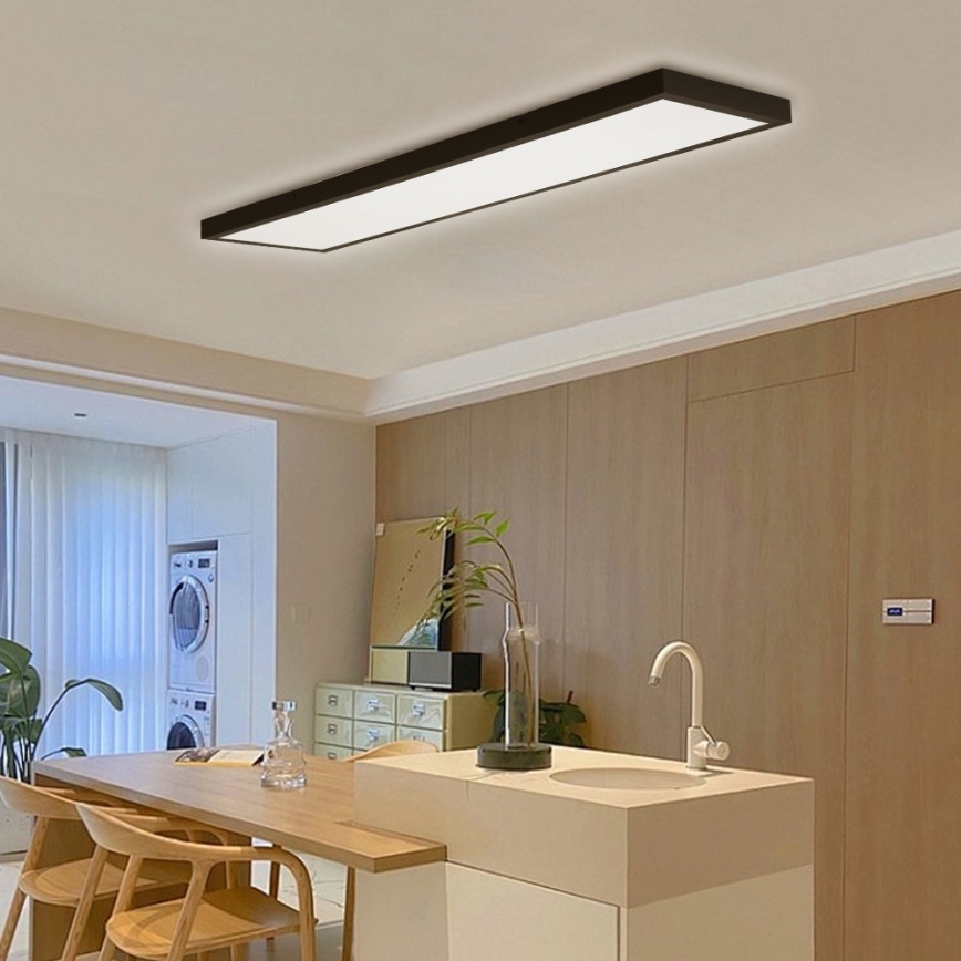 Immax NEO 07278L - LED Hämardatav laevalgusti vannituppa NEO LITE FRAME LED/50W/230V IP44 Wi-Fi Tuya + kaugjuhtimispult must