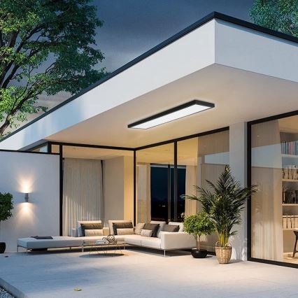 Immax NEO 07278L - LED Hämardatav laevalgusti vannituppa NEO LITE FRAME LED/50W/230V IP44 Wi-Fi Tuya + kaugjuhtimispult must