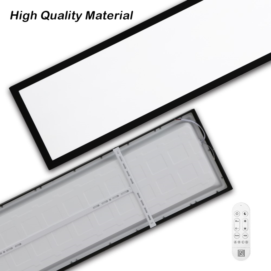 Immax NEO 07278L - LED Hämardatav laevalgusti vannituppa NEO LITE FRAME LED/50W/230V IP44 Wi-Fi Tuya + kaugjuhtimispult must