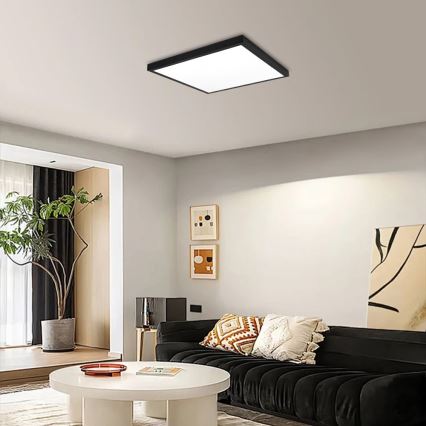 Immax NEO 07279L - LED Hämardatav laevalgusti vannituppa NEO LITE FRAME LED/50W/230V IP44 Wi-Fi Tuya + kaugjuhtimispult must