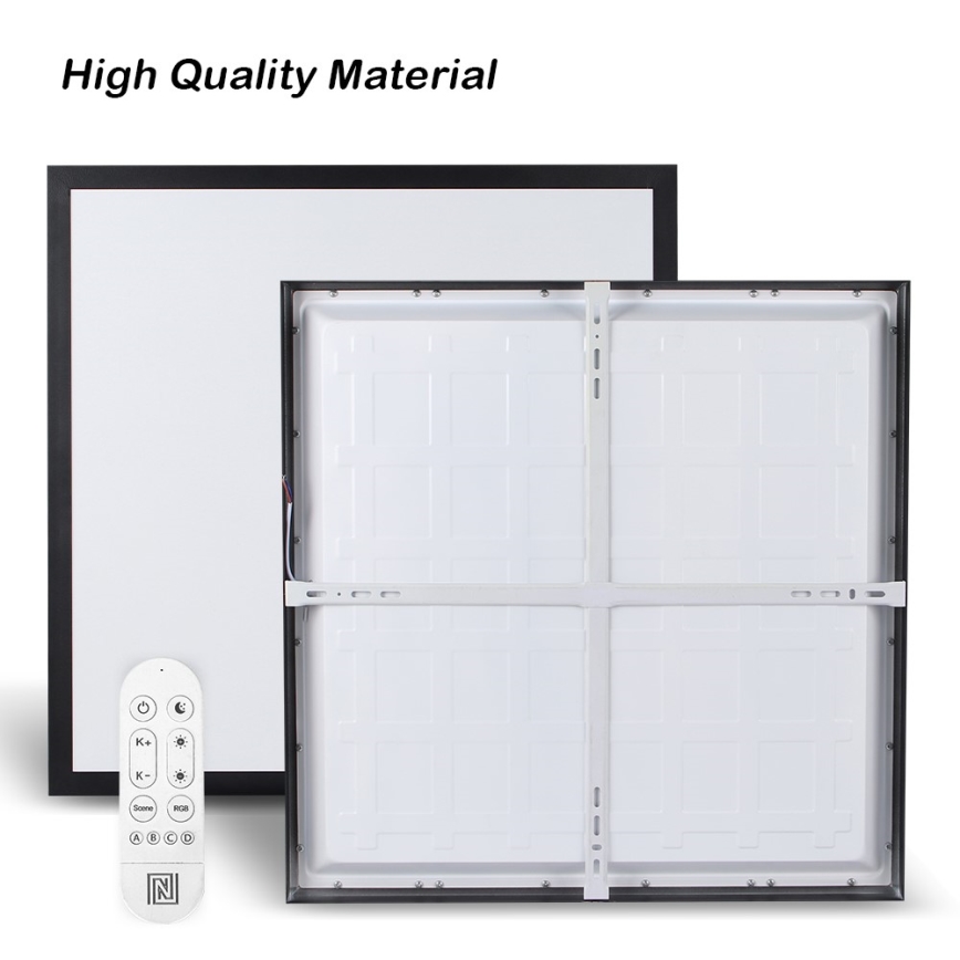 Immax NEO 07279L - LED Hämardatav laevalgusti vannituppa NEO LITE FRAME LED/50W/230V IP44 Wi-Fi Tuya + kaugjuhtimispult must
